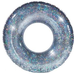 Poolcandy Jumbo Pool Tube, 48", Silver Glitter